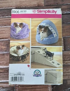 HUNDE HAUSTIERBETTEN EINFACHHEITSMUSTER 3906 DESIGNER CARLA REISS *UNGESCHNITTEN/FF - Bild 1 von 3