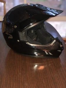 Hawk Black Motorcross Helmet Kids Size Medium - Picture 1 of 8