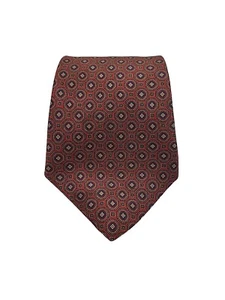 Nina Ricci Paris Tie Geometric Red Blue 100% Silk  60" X 3.5" Made In France  - Picture 1 of 13