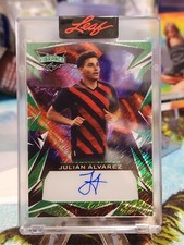 2023 Leaf Vibrance JULIAN ALVAREZ Auto Signature Autograph GREEN Shimmer #/7