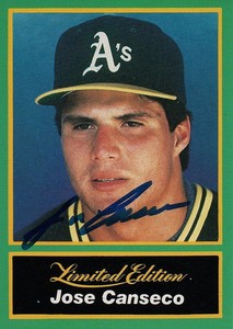 Jose Canseco Signed Autographed 1989 CMC Limited Edition Trading Card 3