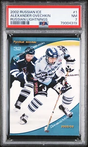 Russian Ice Lightnings SL 1 2002 Alexander Ovechkin PSA 7 casi nuevo radiocontrol novato - Imagen 1 de 2