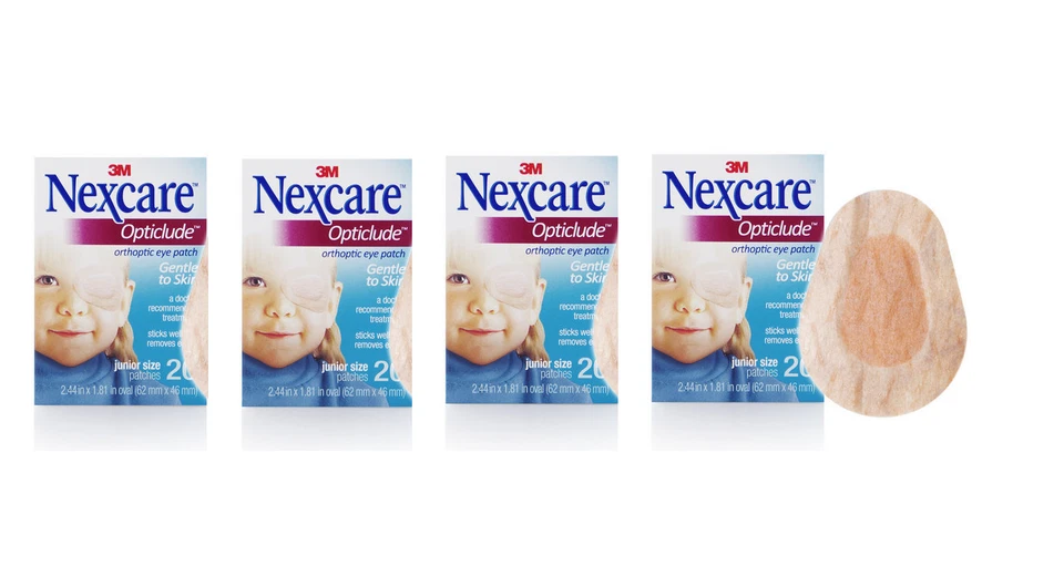 80 Patches 3M Nexcare Opticlude Orthoptic Eye patch Junior -1537 - Image 1 of 1