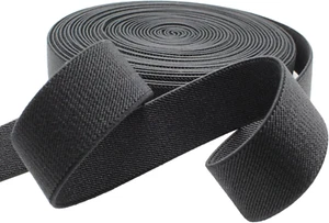 1 Inch 10 Yard Black Sewing Elastic Band Heavy Stretch High Elasticity Elastic - Picture 1 of 12