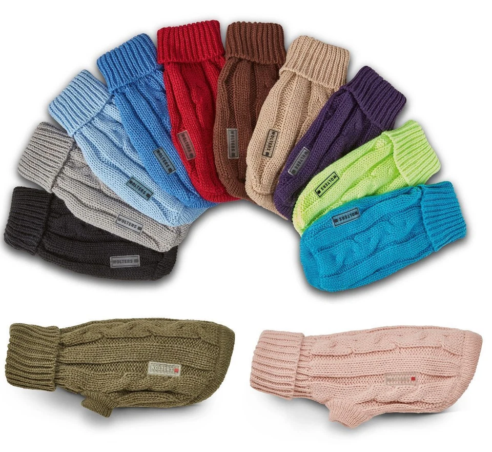 Wolters Zopf-Strickpullover Hundepullover Hundebekleidung div Größen und Farben - Bild 1 von 1