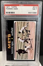 1971  TOPPS  TOMMIE  AGEE  #  310    PSA   7 Near Mint New York Mets