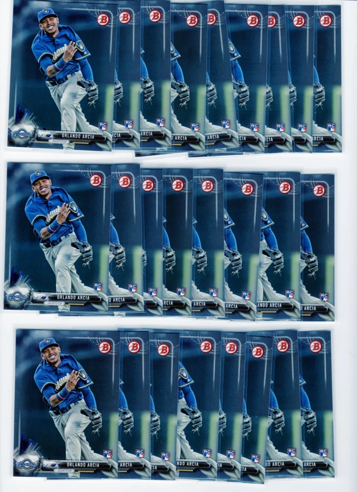 Lote de 25 tarjetas Bowman #41 Orlando Arcia RC Rookie 2017 Foto 1 de 1