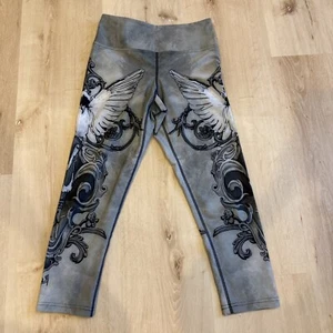 Eagle Rock Workshop Leggings Pants Small Gray Blackbird Triathlon - Picture 1 of 11