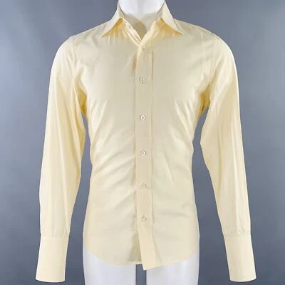 Camisa De Manga Larga Curvada Amarilla De Algodón DSQUARED2 Talla 38 - Imagen 1 de 4