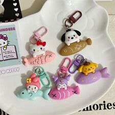 Sanrio Little Fish Series Keychain Girl Hello Kitty Backpack Hanger Decoration