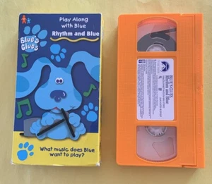 Blue’s Clues Play Along with Blue Rhythm and Blue VHS Tape Tested - Imagen 1 de 9