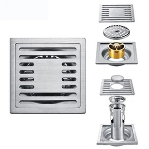 Anti-odor Drainer Square Shower Floor Drain Stainless Steel Floor Drain Strainer - Picture 1 of 11