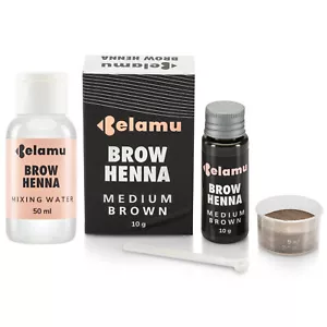 Brow Henna Brown - Natural Long Lasting Eyebrow Tint Kit With Mixing Water, 10 g - Picture 1 of 5
