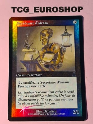 BRASS SECRETARY●FOIL●URZA'S LEGACY●MTG●FRENCH●COMMON●1999●NM●02005 - Image 1 of 2