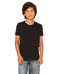 Bella + Canvas Youth Jersey Short-Sleeves T-Shirt 3001Y 100% Cotton S-XL - Picture 1 of 32