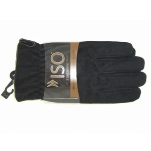 NWT Mens Size Large or XL Isotoner Black Soft Faux Fur Lined Gloves NEW - Picture 1 of 3
