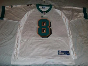 Daunte Culpepper 8 Miami Dolphins NFL White Reebok Jersey Men's Large used - Picture 1 of 5