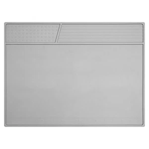 Soldering Mat Grey Silicone Electronics Repair Work Mat Heat Resistant 932℉ S... - Picture 1 of 7