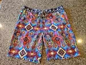 Robert Graham Herren 36 Badehose Shorts Abstrakt Gefüttert Strand Surf Totenköpfe - Bild 1 von 16