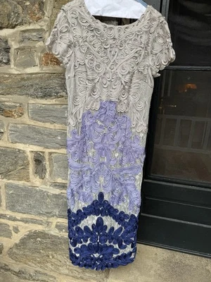 VESTIDO JS COLLECTION LONGITUD TÉ Gris/Periwinkle/Azul Talla 12 Mamá de Novia/Novio Foto 1 de 4