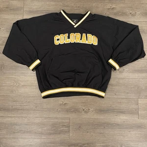 Vintage Colorado Buffaloes Jacket Mens L Black Windbreaker Team Edition NCAA - Picture 1 of 11