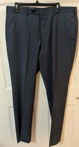 Pantaloni eleganti Brooks Brothers uomo Regent Fit blu navy lana e spandex 38 x 32 - Foto 1 di 7