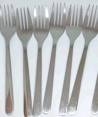 Lote com 6 garfos de salada de aço inoxidável Ikea Fornuft garfo talheres - Imagem 1 de 2