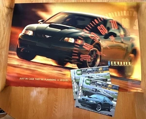 2001 Ford Bullitt Mustang Poster, zweiseitige Verkaufsprospekt und Verkaufsplakat - Bild 1 von 6