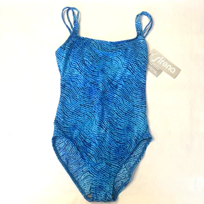 Новый с Ярлыками Sirena цельный купальник женский размер 12 синий узор живота управления  - Изображение 1 из 4
