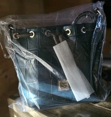 DOONEY & BOURKE Dennison Leather Crossbody BEAUTIFUL Teal NEW - Image 1 of 4