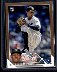 JHONY BRITO 2023 TOPPS UPDATE GOLD FOIL RC 1550/2023 NEW YORK YANKEES #US279 - Picture 1 of 2