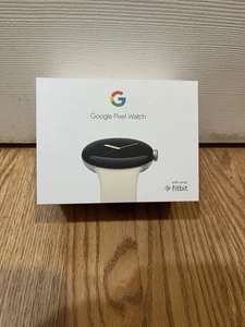 Google Pixel Watch (Wi-Fi) 41 mm acier inoxydable argenté avec bracelet actif craie - Photo 1 sur 6