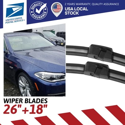 Replace For BMW 750i 740Li xDrive FRONT 26"&18" WINDSHIELD WIPER BLADE SET OEM - Image 1 of 4