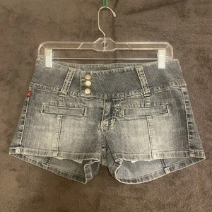 YMI Jeanswear Pantalones Cortos Mujer 7 Denim Tiro Alto Elastizados 3 Botones Bolsillos Verano - Imagen 1 de 6