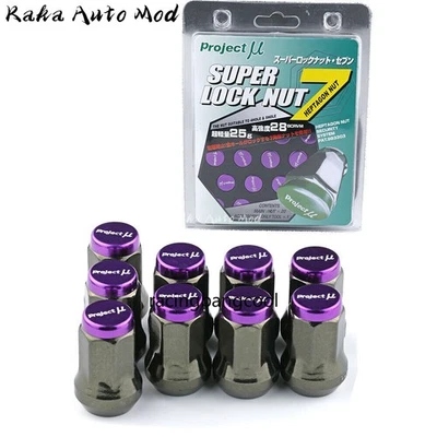 M12x1.5 Project MU Purple Composite SPEC Steel Wheel Lug Lock Nuts 20pcs/set — 第 1/4 张图片