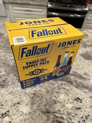 Fallout X Jones Soda Co. Vault-Tec Paquete de Suministros Costco Zarzaparrilla Uva Cuántica Foto 1 de 4