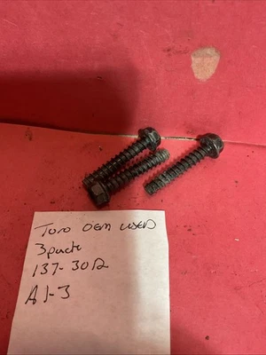 Paquete de 3 piezas originales para césped y jardín Toro 137-3012 usadas OEM A-1-3 Foto 1 de 3