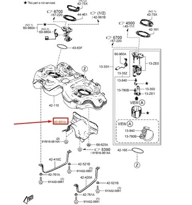 MAZDA 3 Hatchback BP Fuel Tank Shield BEET4274XB NEW ORG - Image 1 of 2