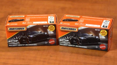 Matchbox 2025 Power Grabs Lot: 2023 Chevy Corvette Z06 Convertible, Black - NEW! - Image 1 of 4