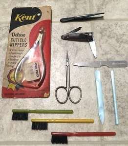 Vtg Lot 9 Germany Toenail Nipper Cuticle Trimmer Care Clipper Bakelite 60s/70s - Picture 1 of 5