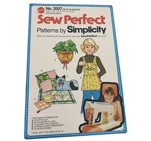 Mattel 1976 Sew Perfect Pattern by Simplicity Cat Apron Sewing UNCUT sewing - Picture 1 of 3