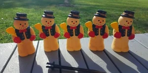 5 Vintage 1997 Dynagood Plastic Light-Up Blow Mold Snowman Christmas Decoration - Picture 1 of 12