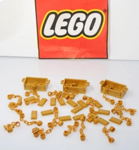 LEGO MENGE 40 Perlen GOLD Stck. Barren BAR Miniatur Minifigur Schatz Geld - Bild 1 von 3