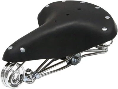 MICARGI Genuine LEATHER Retro Bike Seat Vintage Classic Fit All Bicycle Springs Saddle