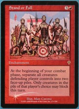 Stand or Fall FOIL Invasion HEAVILY PLD Red Rare MTG CARD (ID# 239287) ABUGames