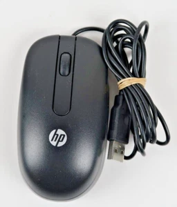 Black HP EMS-604A USB Mouse Optical Sensor 2-Button 672652-001 Used - Picture 1 of 2