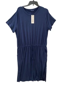 Simier Fariry T-Shirt Dress Women's XXL Navy Knee Length Waist Defined - Picture 1 of 9