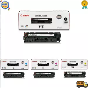 Canon 118 Toner Cartridges 4 COLOR SET ( Black, Cyan, Magenta, Yellow) - Picture 1 of 1