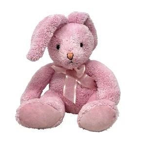 TARGET Pink So Soft Bunny Rabbit Chenille Plush Bow Terry Cloth Applause - Picture 1 of 5