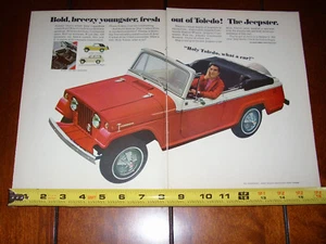 1967 JEEP JEEPSTER  ORIGINAL 2 PAGE AD - Picture 1 of 2